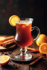 mulled wine with spices
