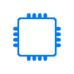 Blauer Chip auf wei&szlig;em Hintergrund