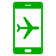Flugzeug und Smartphone