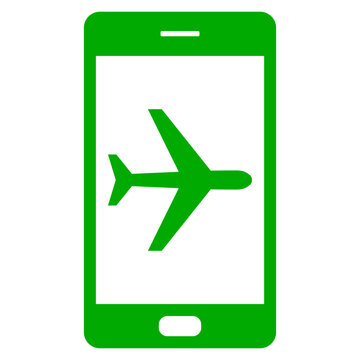Flugzeug und Smartphone