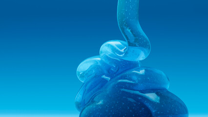 Viscous Liquid twist in abstract 3D glass texture