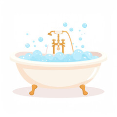 Naklejka premium Wanna do kąpieli ilustracja