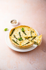 Traditional asparagus quiche