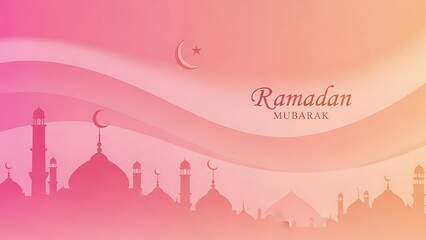 Ramadan Kareem a mosque in the background