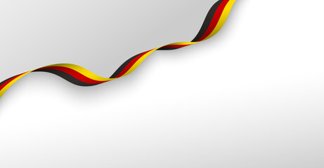 Germany flag ribbon banner isolated on white background Vector illustration