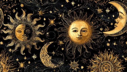 Celestial sun and moon pattern (1)