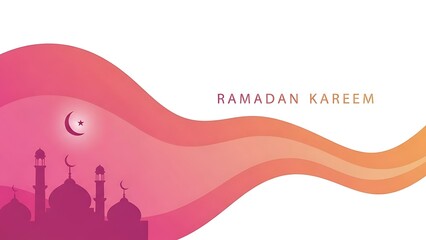 Ramadan Kareem a mosque in the background