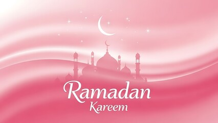 Ramadan Kareem a mosque in the background