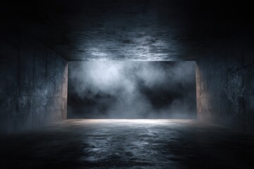 dark background featuring glowing blue mist over a textured.