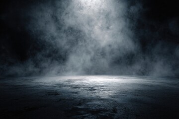 dark background featuring glowing blue mist over a textured.