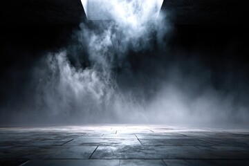 dark background featuring glowing blue mist over a textured.