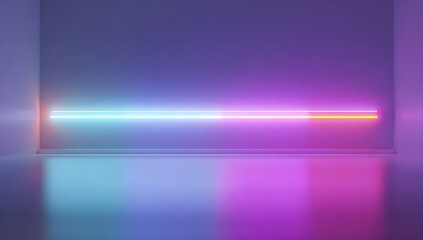 Neon lights in a modern space