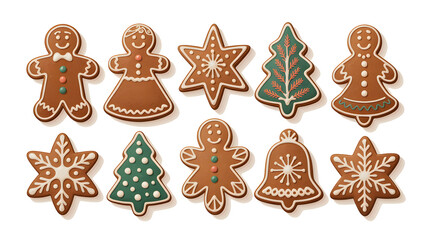 Premium Gingerbread Cookie Pack with Decorative Icing Details