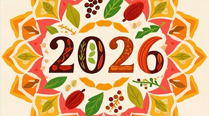 2026 Autumn Spice and Herb Mandala Pattern