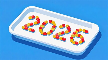 2026 Medical Pills Blue Illustration