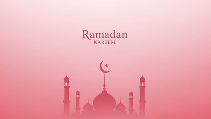 Ramadan Kareem a mosque in the background