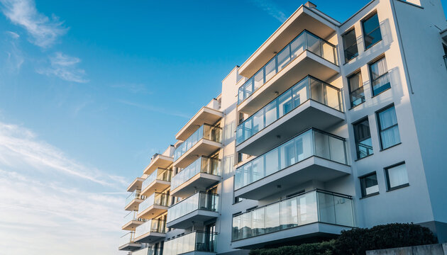 バルコニーが並ぶ日本の新築マンション外観