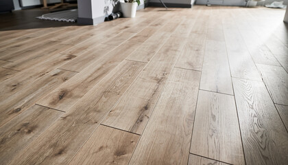 リフォーム後の明るく清潔な木目フローリング