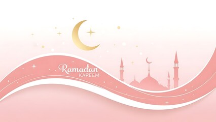 Ramadan Kareem a mosque in the background