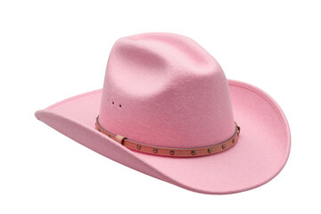 Pink cowboy hat with leather band