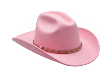 Pink cowboy hat with leather band