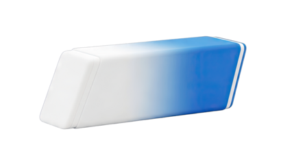 Abstract Blue and White Object on White Background