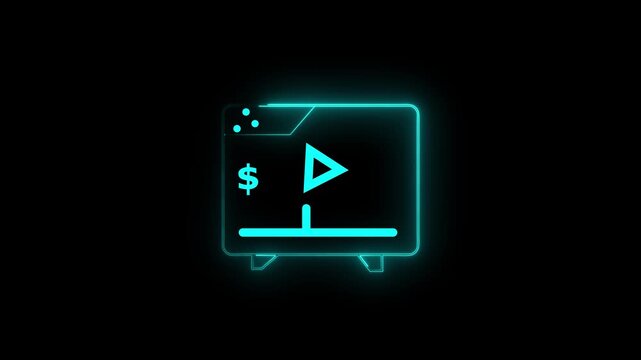 Neon sign donate in speech bubble frame on brick wall background 3d render. Light banner on the wall background. Donate loop for gratitude and help, design template,