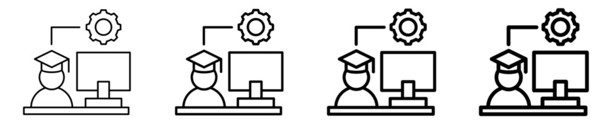 Trainee Portal Icon Set Different Style Collection
