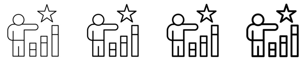 Competency Growth Icon Set Different Style Collection
