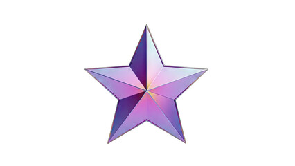 Obraz premium Purple Star Isolated on White Background