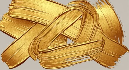 Golden brushstrokes on a canvas, a luxurious texture with swirling patterns and glistening accents