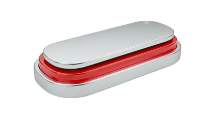 Abstract Button Design on White Background