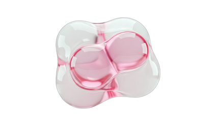 Abstract Cell Division Illustration on White Background