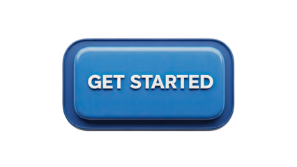 Blue Button with 'Get Started' Text on White Background