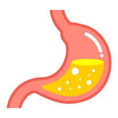 シンプルな胃袋のイラスト 臓器 ヘルスケア ベクター