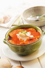 Fisherman's soup made with bread and fish