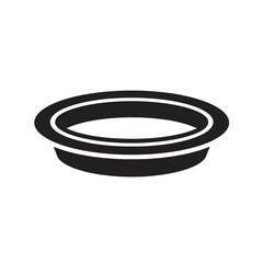 Halo Icon Outline Graphic Isolated on White Background