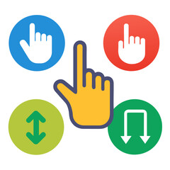Fototapeta premium set of hand icons
