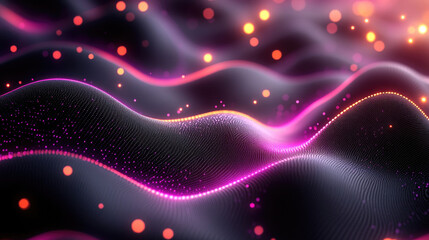 Dark grey black abstract background with purple glowing angular lines design for social media post, business, advertising event