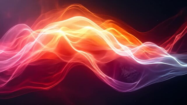 Abstract waves of fire and ice dance in a mesmerizing cosmic ballet of vibrant colors