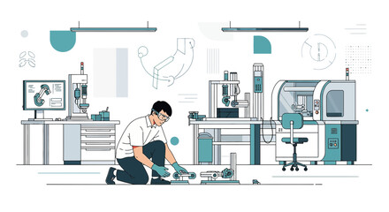 Precision engineering and assembly in a modern manufacturing facility underscore meticulous work