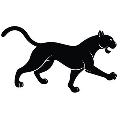 Fototapeta premium silhouette of a leopard