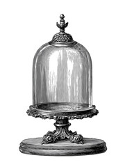 vintage glass globe 19th illustration isolated on white background