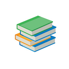 book stack of books back to school study literature studying emoji symbol sign icon vector illustration isolated flat