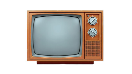 Retro Television Isolated on White Background