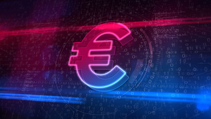 Euro EUR currency symbol 3d illustration © Skórzewiak