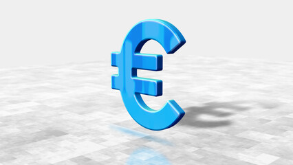 Euro EUR currency symbol 3d illustration