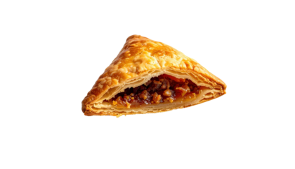 Golden Brown Puff Pastry Turnover With Savory Filling Isolated On Transparent  Background Delicious Baked Snack For Appetizers And Catering Services