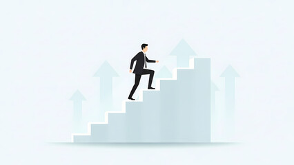 Business growth bar chart illustration showing rising performance metrics