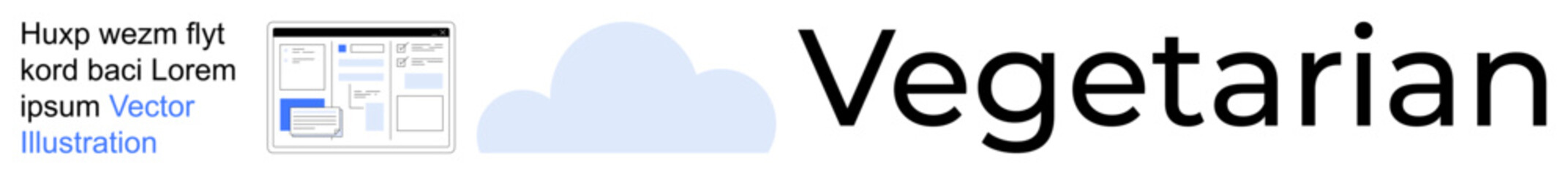 Healthy living, food choices, minimalist design, modern lifestyle, cloud-based concepts, digital content. Minimalistic layout a cloud and vegetarian-related content. Healthy living and food choices